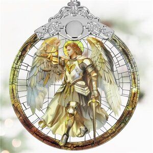 Christmas Ornaments, 3" Stained Glass Christmas Decor, Archangel Michael